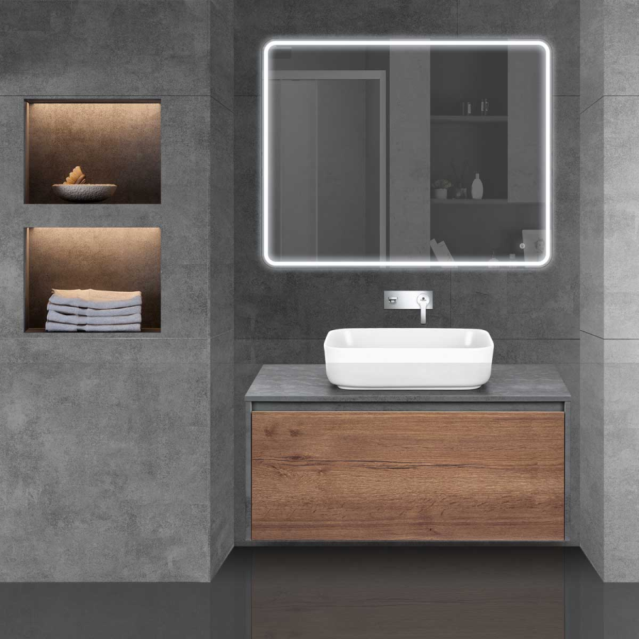 Vincea тумба под раковину Mesa 1000 T.Oak + Beton