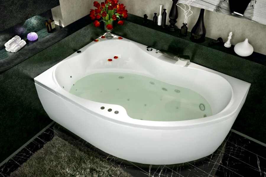 Aquanet Capri 160*100 ванна акриловая левая с каркасом 00205476