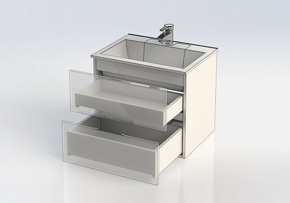 Aquanet Алвита 60 тумба с умывальником 00213095 подвесная