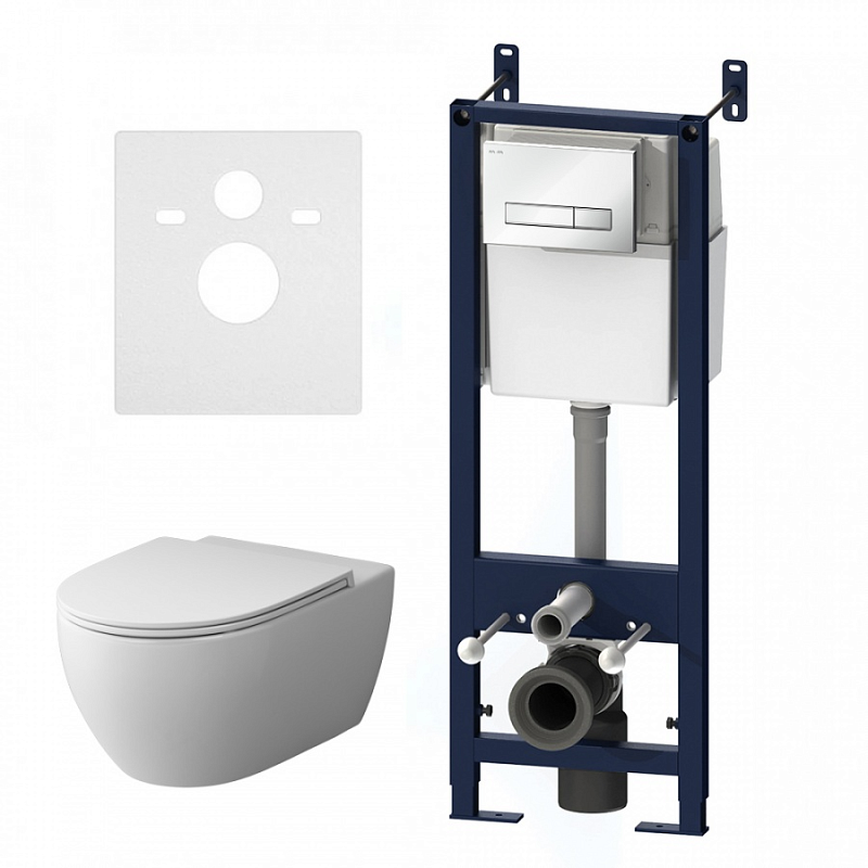 Am.Pm Awe унитаз подвесной с инсталляцией и клавишей смыва IS30201.111700