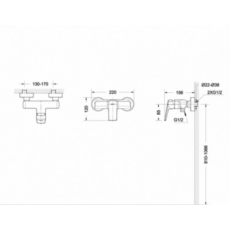 Bravat Real F9121179CP-01 cмеситель для душа цвет хром