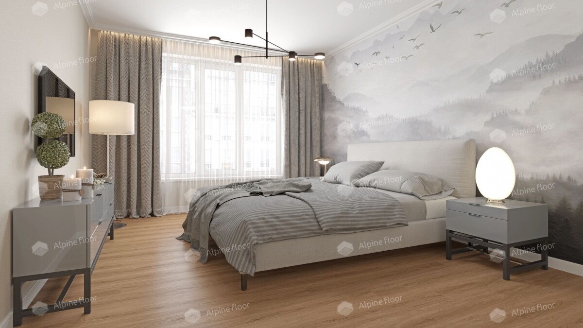 Alpine Floor Easy Line Кварцвиниловая плитка LVT Дуб Рыжий ECO 3-21 PB 1219.2 х 184.15 х 3 mm