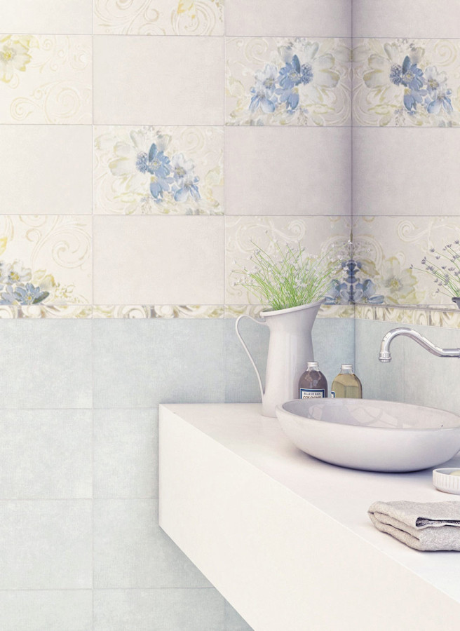 Global Tile Adele 33х33 см плитка напольная голубая структурная
