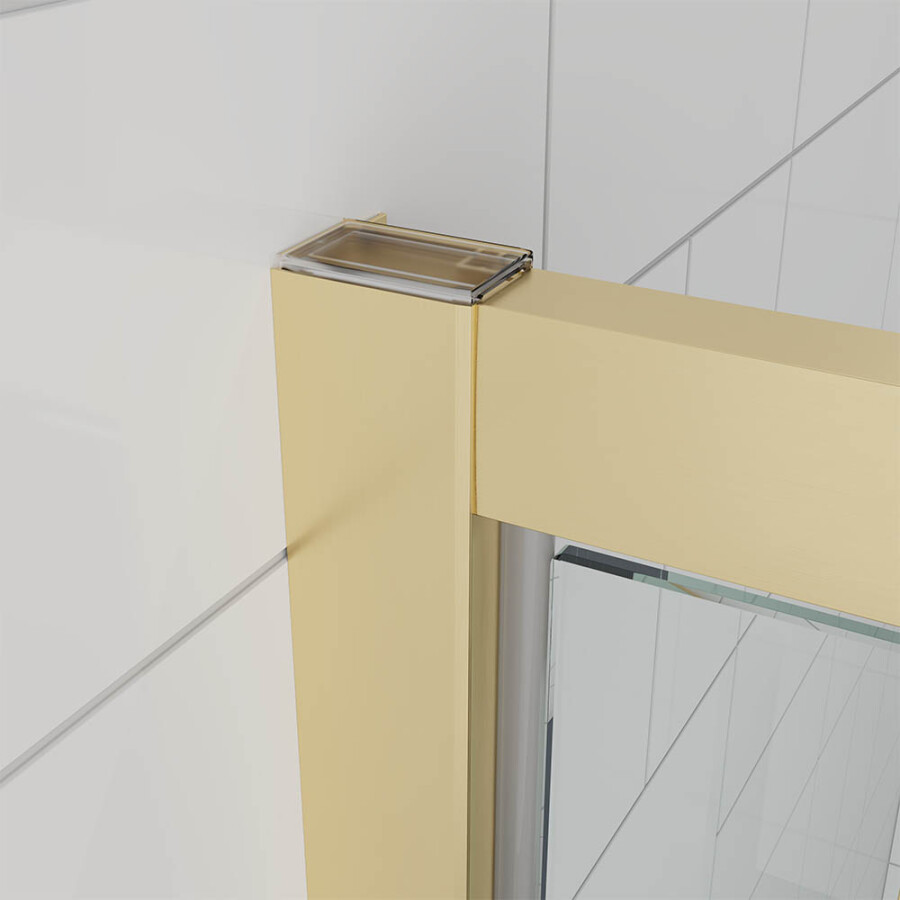 Душевой угол Veconi Ottimo P30SP G (90×70×190) распашная, профиль брашированное золото, стекло прозрачное OP30G-SP-9070-01-C9
