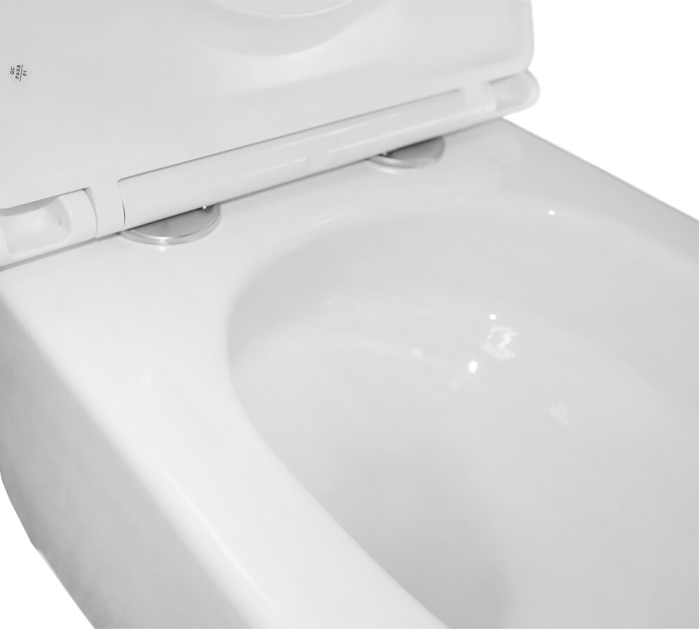 Унитаз подвесной Azario TERSO 495x360x370 безободковый, слив "Скрытое Торнадо" с быстросъемным сиденьем "Микролифт" AZ-092E-UQ3