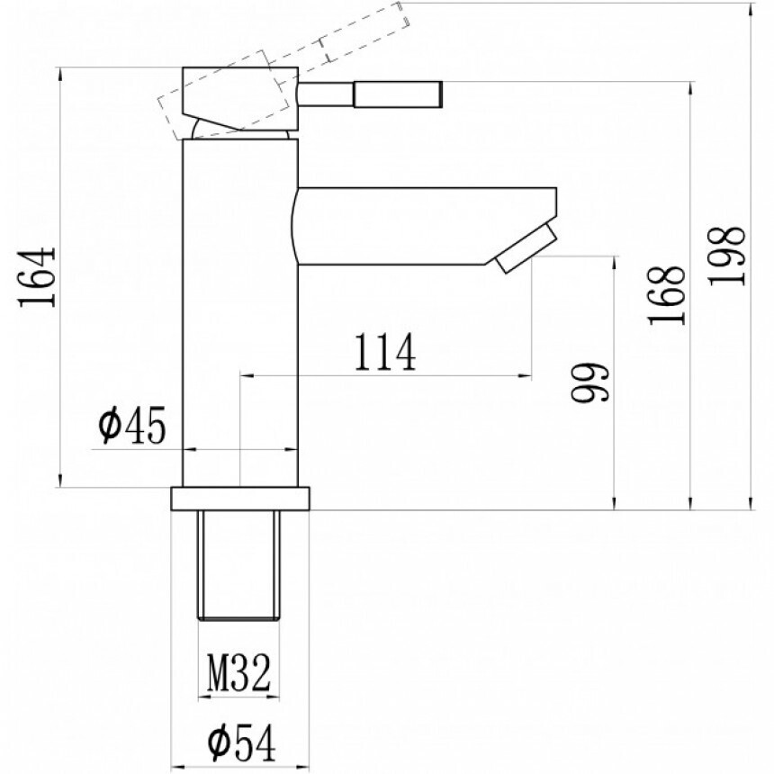 Смеситель для раковины Zerix SUS-001-A Сатин ZX3439