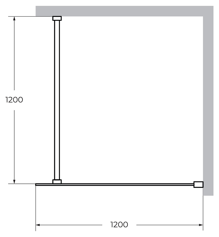 Cezares Liberta душевая перегородка 120 см LIBERTA-L-1-120-120-BR-Cr