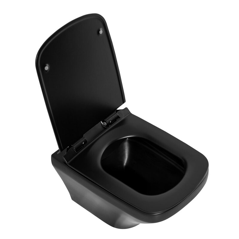 BelBagno Sela унитаз подвесной безободковый черный BB3201CHR-MB