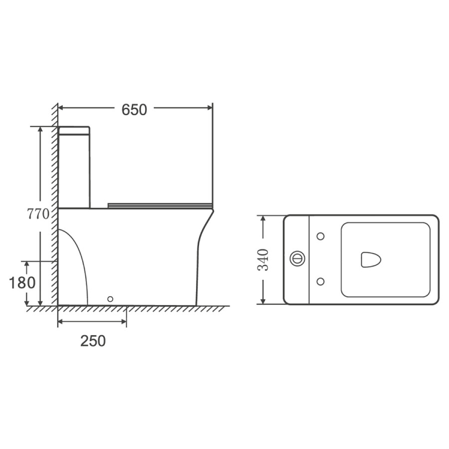 Унитаз-компакт Azario Kashmir 340х650х770 напольный, безободковый, в комплекте с быстросъемным сиденьем микролифт AZ-9143S
