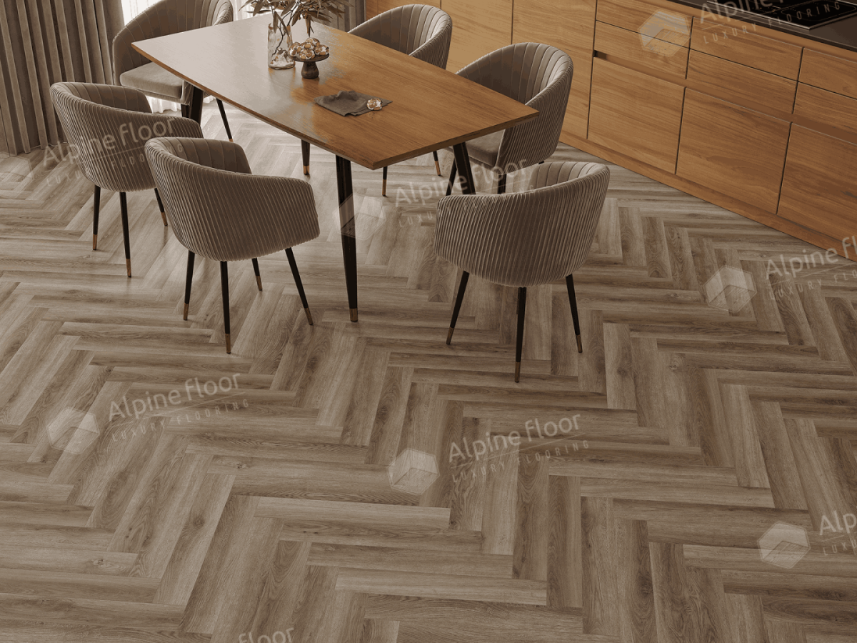 Ламинат Alpine Floor Herringbone 12 Pro (NEW), LF106-14A Дуб Пикардия 606 х 101 х 12 mm