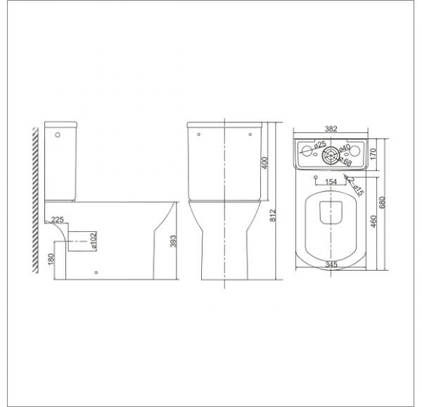 Sole Quadro УТ000041115 унитаз напольный с функцией биде