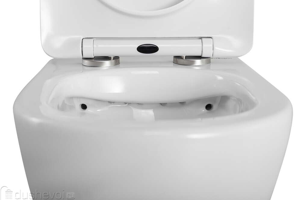 Унитаз подвесной BelBagno UNO 2.0 безободковый с сиденьем дюропласт soft close BB7306CHR/SC