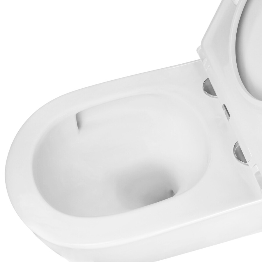 Унитаз подвесной Azario Nata360х515х350 безободковый, система смыва "Скрытое Торнадо", с быстросъемным сиденьем "Микролифт" AZ-5102T-WHT