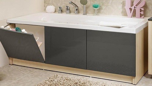 Фронтальная панель к акриловой ванне Cersanit Smart 160 см серая