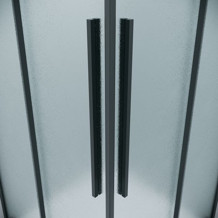1/2 душевого ограждения Grossman Galaxy 1/2.K33.01.80L.21.02 (80*195) раздвижная(левая),черный матовый,стекло шиншилла,1 место