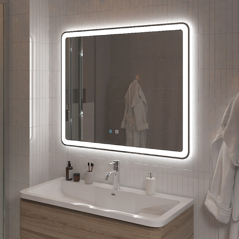 BelBagno зеркало с подсветкой, голосовым управлением и подогревом SPC-MAR-1000-800-LED-TCH-SND
