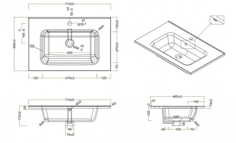 BelBagno KRAFT-700-2C-SO-BO тумба с раковиной подвесная