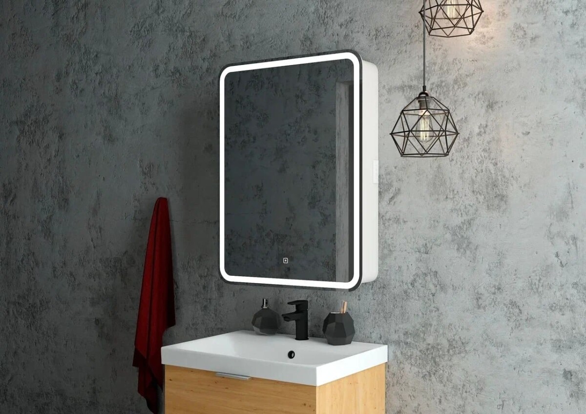 Зеркало-шкаф Taliente CBled 60 см TA-CBled-EL6080L белый с подсветкой с розеткой левый