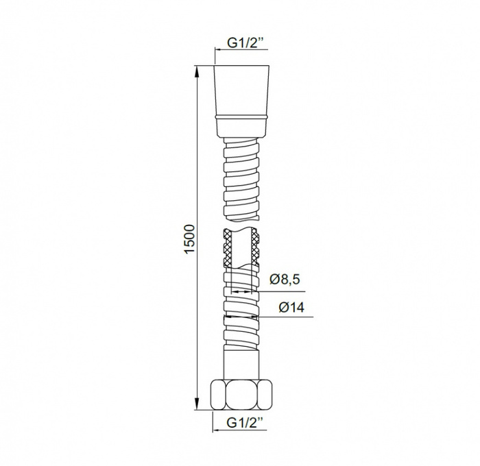 Iddis душевой шланг A50211 1.5
