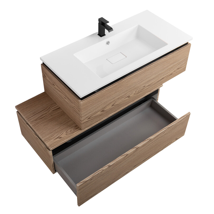 CEZARES SLIDER-1000-1C-SO-RT-P База под раковину подвесная с одним выкатным ящиком 996x476x299 мм