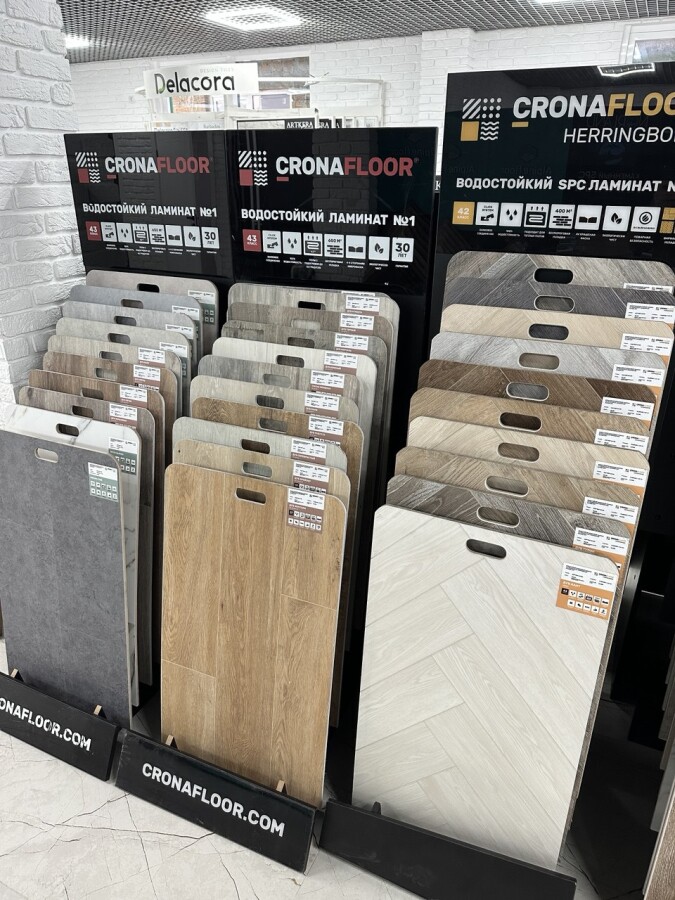 Водостойкий SPC ламинат CronaFloor WOOD 4V Дуб Горный 1200х180х4.0