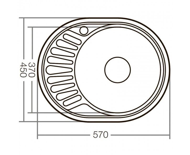 Мойка из нержавеющей стали врезная 57х45 см Zerix Z5745-08-180MD micro decor ZM0536