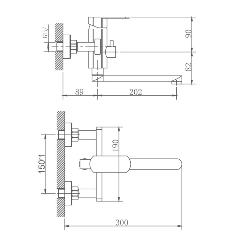 Haiba смеситель для ванны HB60806