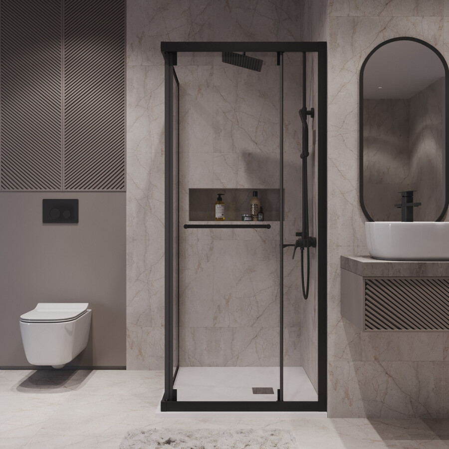 Душевой угол 90x90 Niagara Nova NG 6833-34BLACK