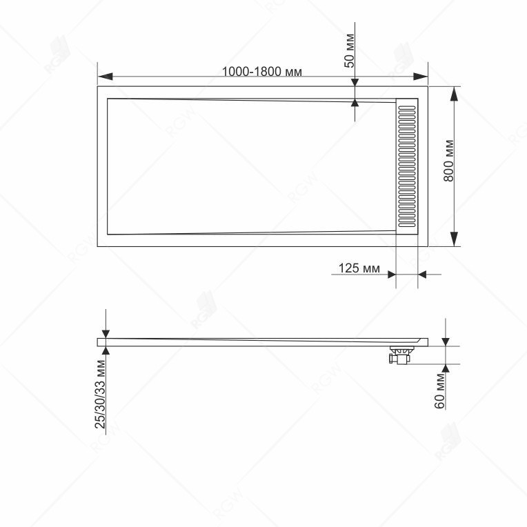RGW STМ-W 14202088-01 80*80*2,5 душевой поддон из искусственного камня