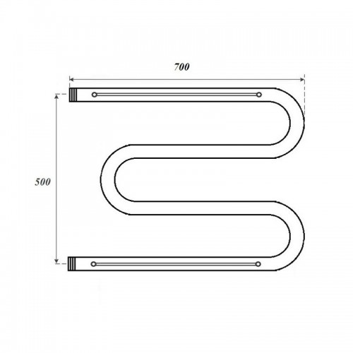 Point полотенцесушитель водяной с полкой 50х70 PN38557P