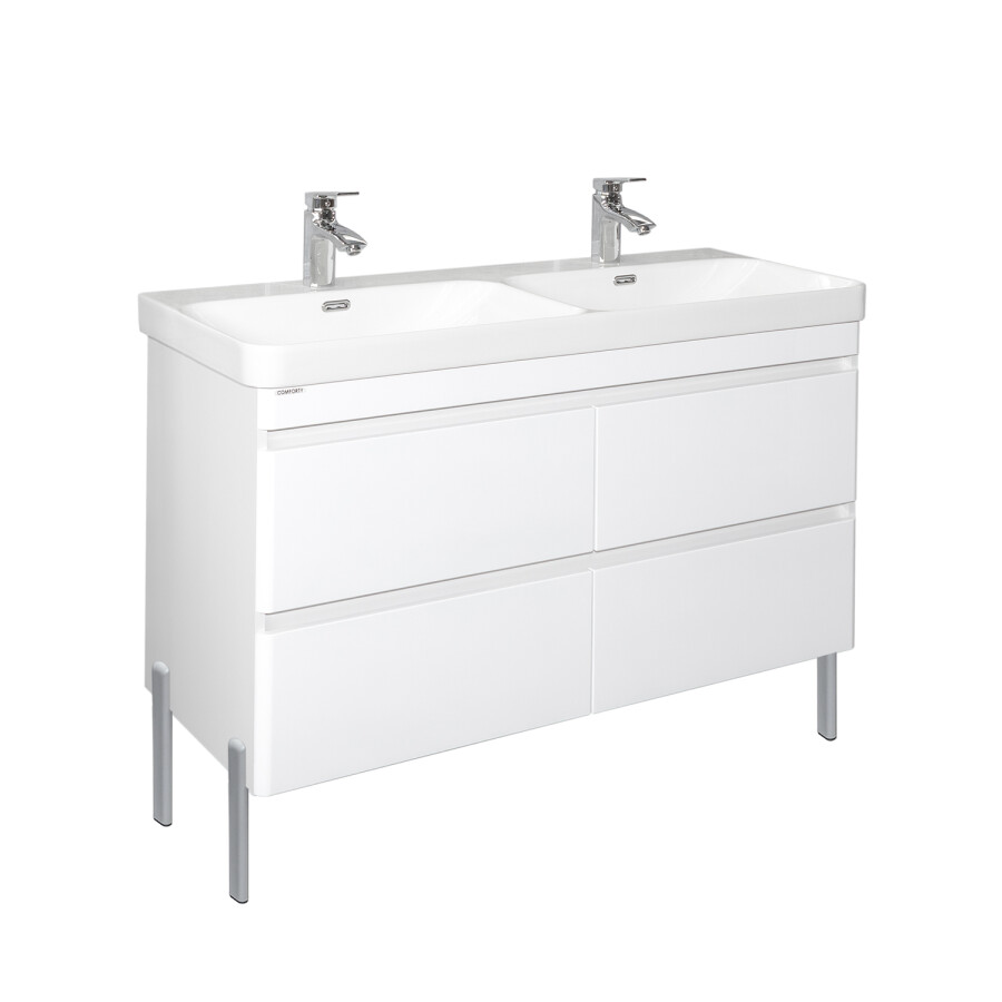 Подвесная тумба-умывальник Comforty Енисей-120 белый глянец c раковиной CF19595BX-120D 00-00022406