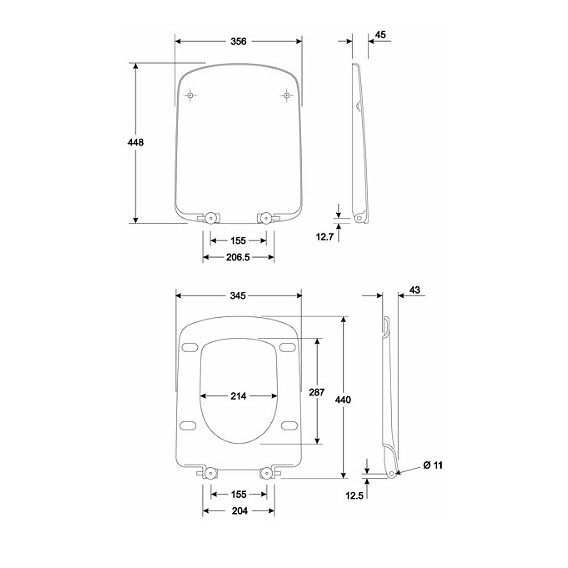 Ifo Nova pro M30115000 сиденье для унитаза прямоугольное