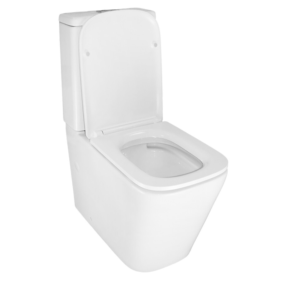 Унитаз-компакт Azario SAVIA 370х640х810 напольный, безободковый, система смыва Rimless, с быстросъемным сиденьем "Микролифт" AZ-8303D-s