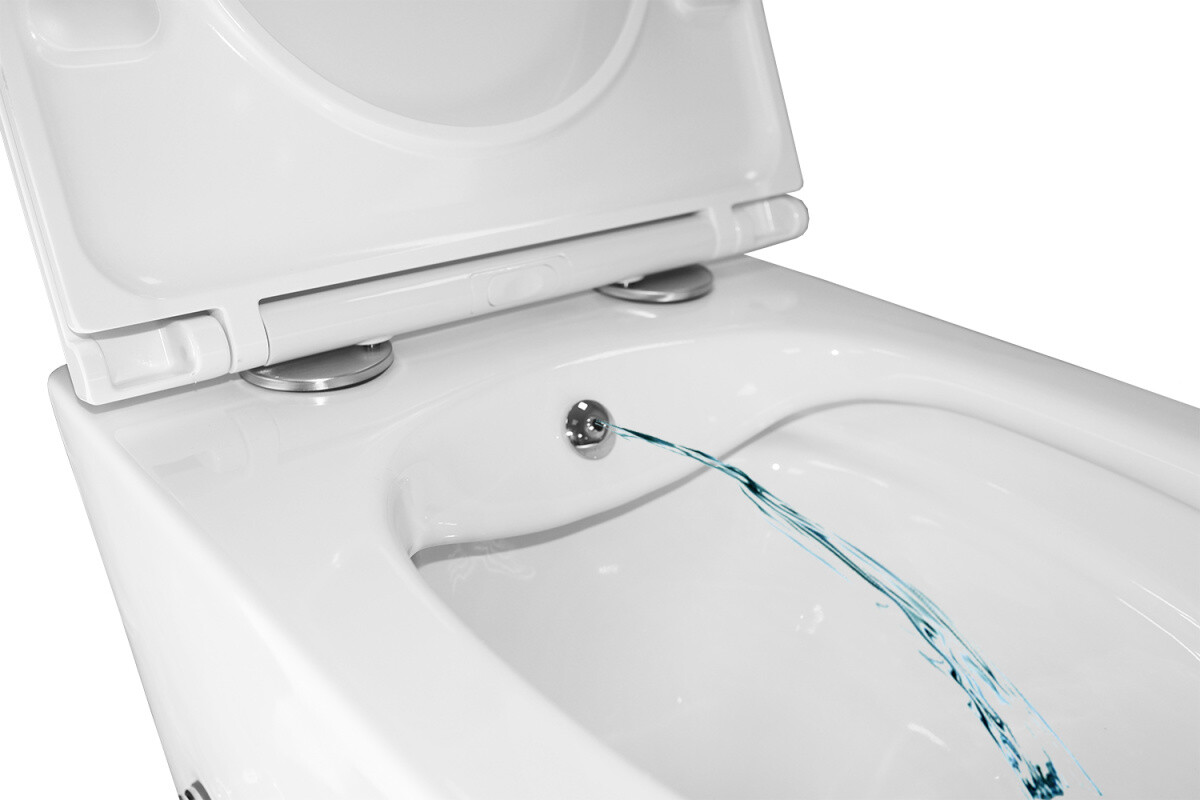 Унитаз подвесной Azario Grado 365х495х365 безободковый, с функцией биде, с быстросъемным сиденьем микролифт AZ-046E-NR