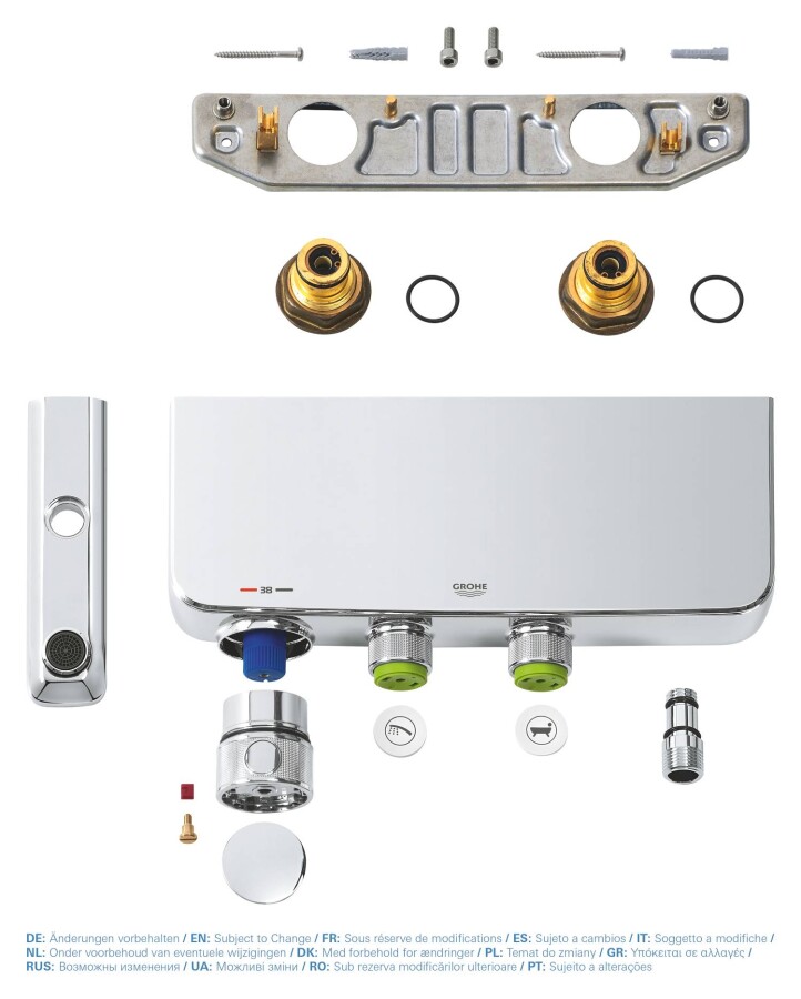 Grohe Grohtherm SmartControl 34718000 смеситель для ванны хром