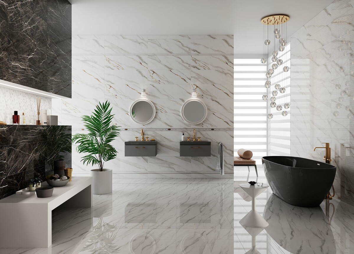 Плитка настенная 881 MOF1WT Eurotile Madison рельеф 29,5х89,5