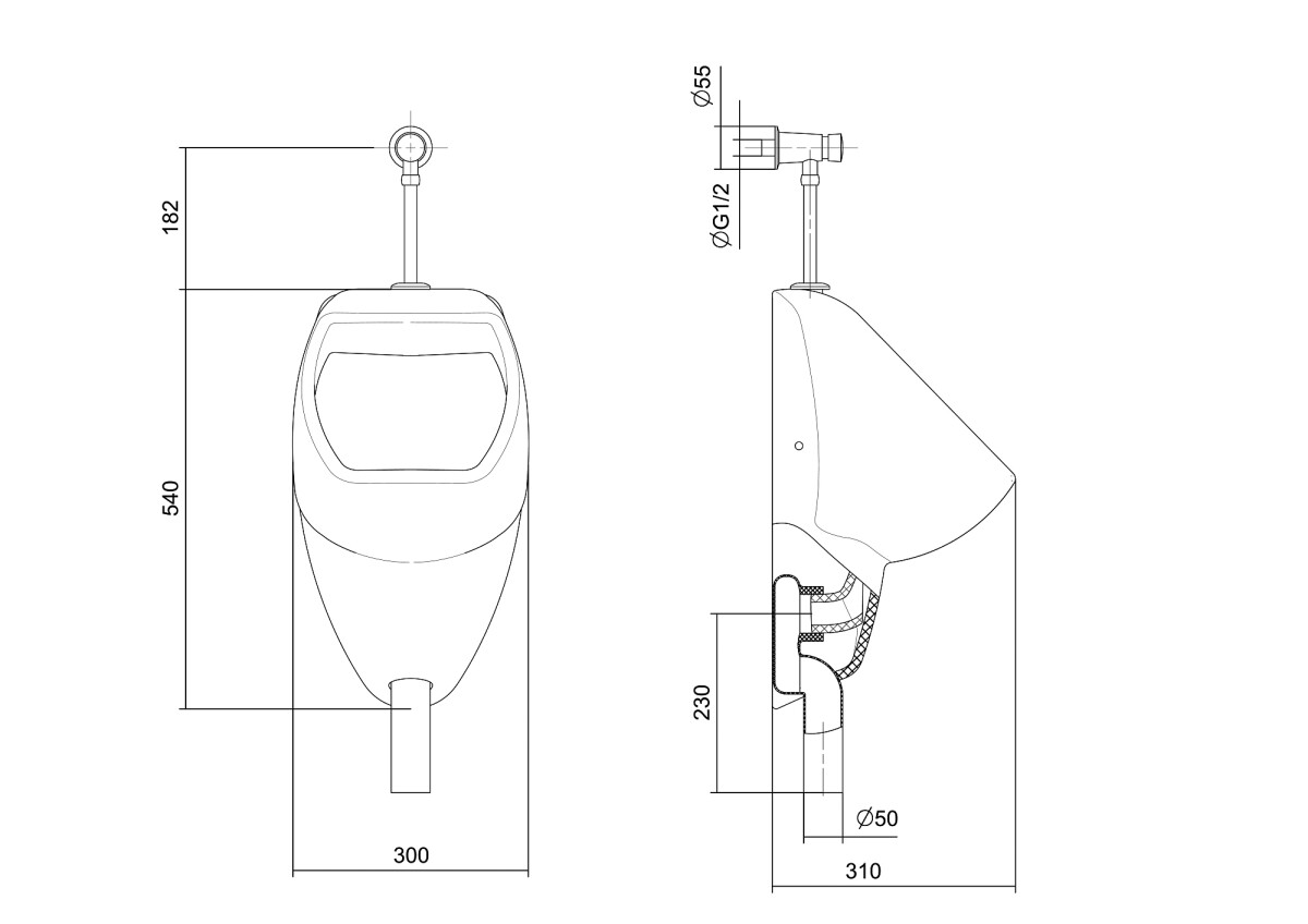 Santek Гала писсуар 1WH301774