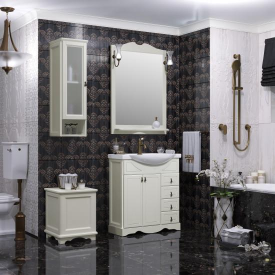 Opadiris Клио зеркало со светильниками 70 см слоновая кость 002287