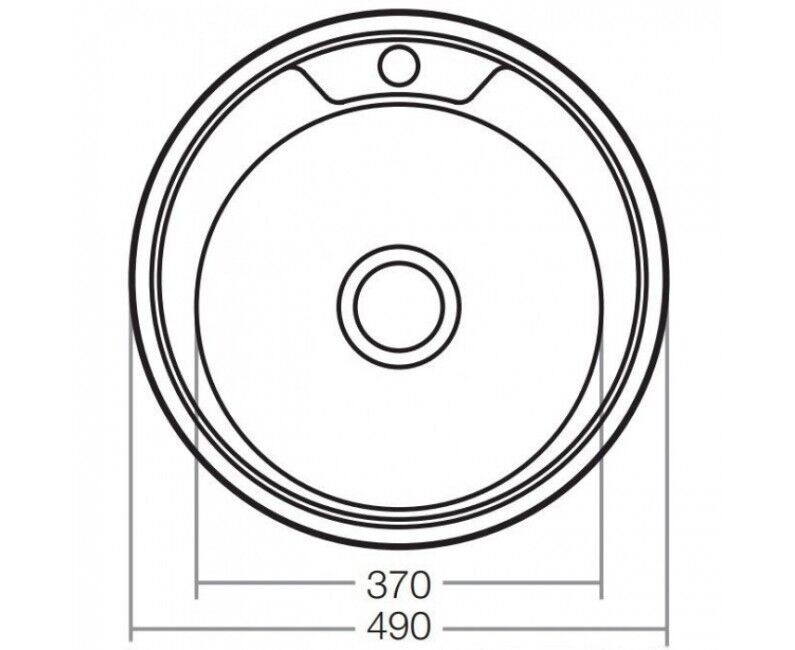 Мойка из нержавеющей стали врезная 49 см Zerix Z490-06-180MD micro decor ZM0529
