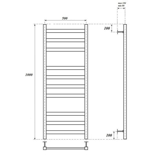 Point Меркурий полотенцесушитель электрический 50х100 PN83150E