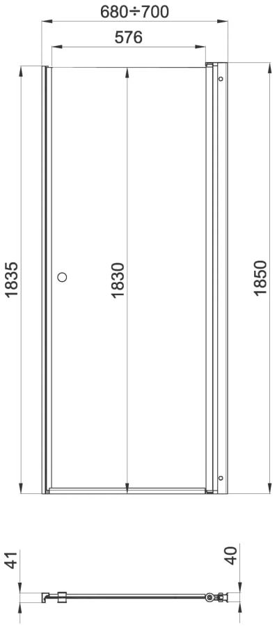 Triton Уно Душевые двери 70*185 Щ0000036860