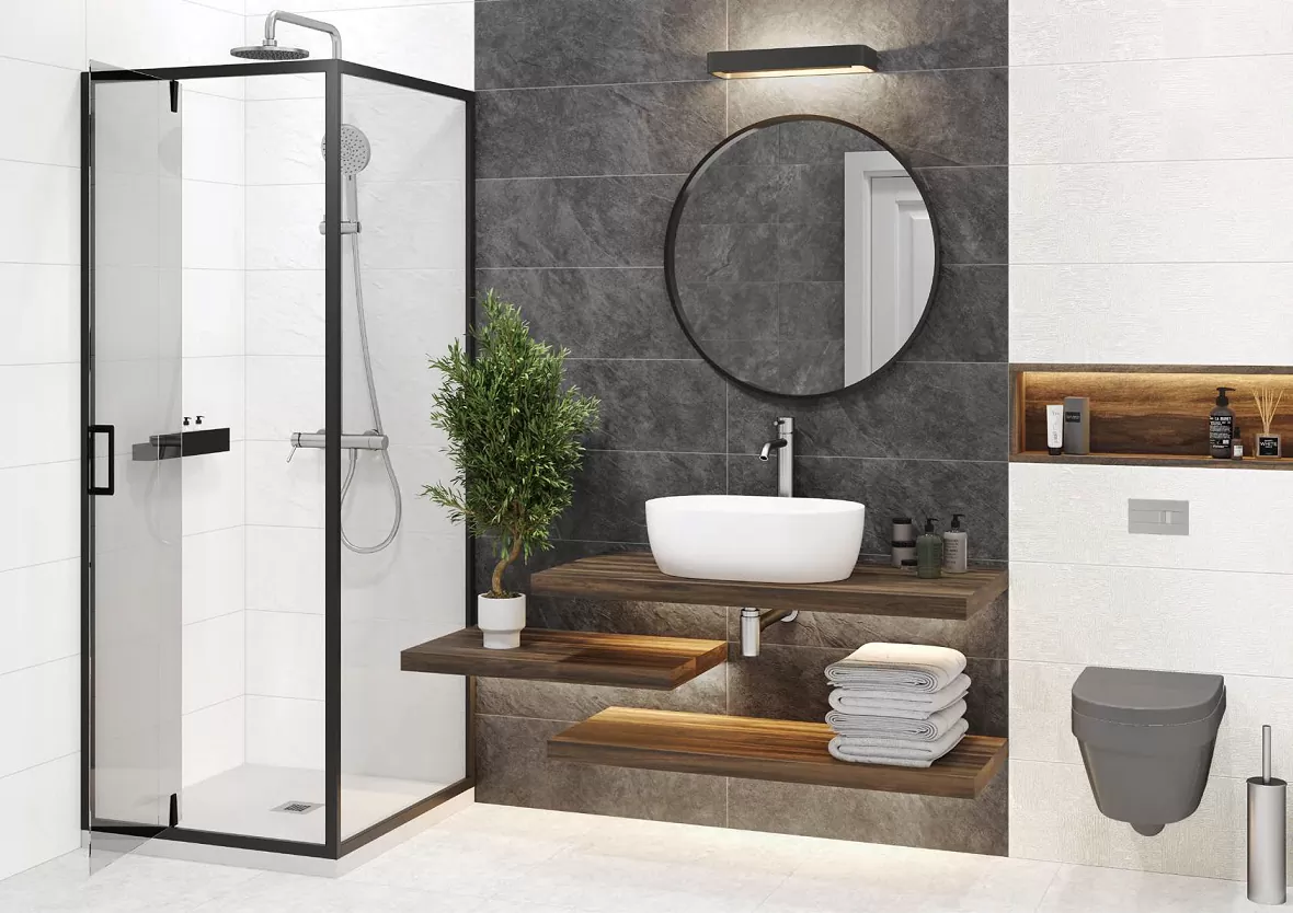 Delacora Grafito керамогранит 24,6х74 см WT15GRF15R