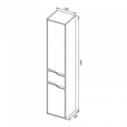 Aquanet Модена 00196967 Шкаф-пенал подвесной, белый 35