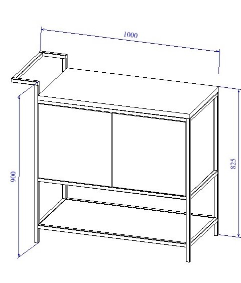 Cersanit BOTANIQUE 100 см тумба А63015 с раковиной CREA 50 UM-CRE50/1-oc-RC напольная