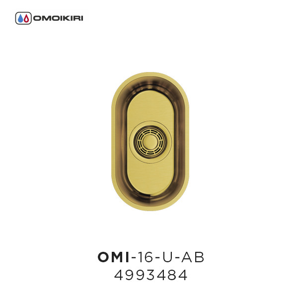 Omoikiri Omi 16-U-IN 4993482 кухонная мойка нержавеющая сталь 17.8x31.6 см
