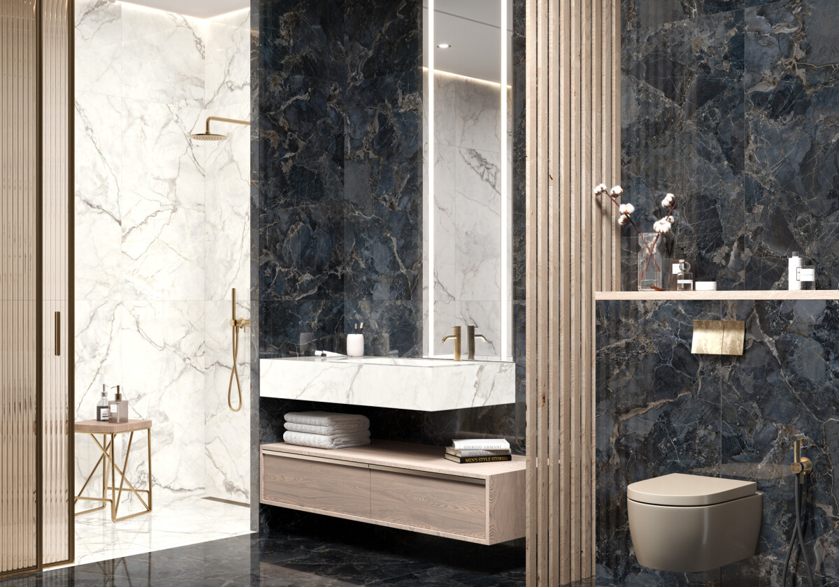 Керамогранит Artkera Group Континент графит полированный 600 x 1200 x 7 мм. 60120KTN25P