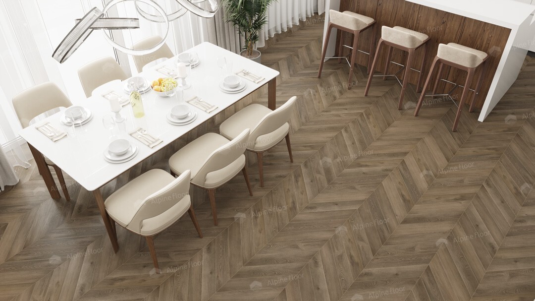 Alpine Floor Chevron LVT Кварцвиниловая плитка Дуб Насыщенный ECO 20-4A 555х127х2.5 mm