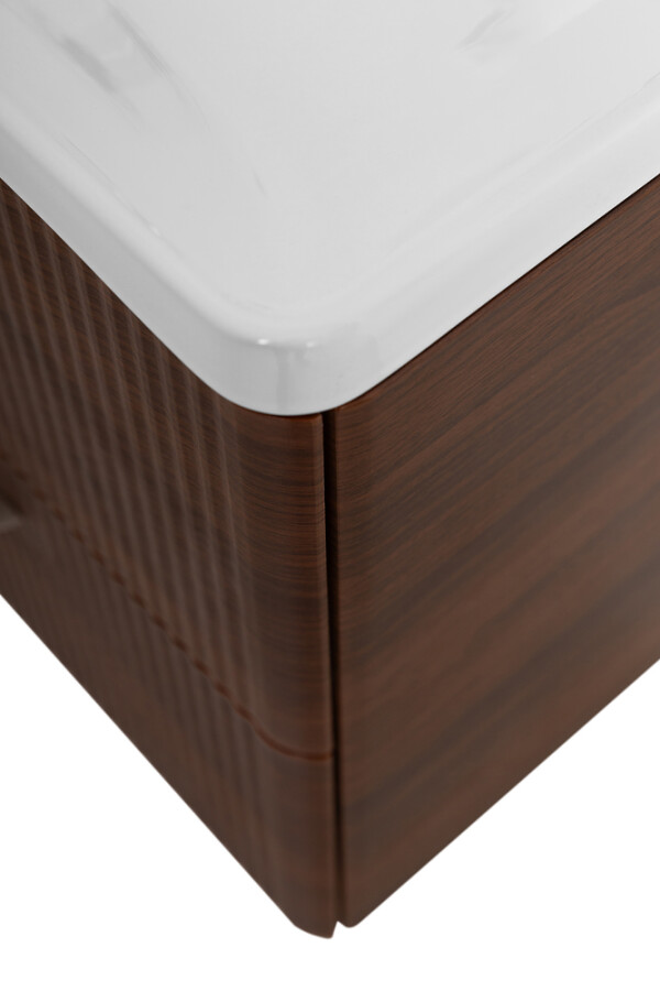 Подвесная тумба с раковиной Belbagno DUE 60 см Noce DUE-600-2C-SO-NOCE-P BB-8076-3-60