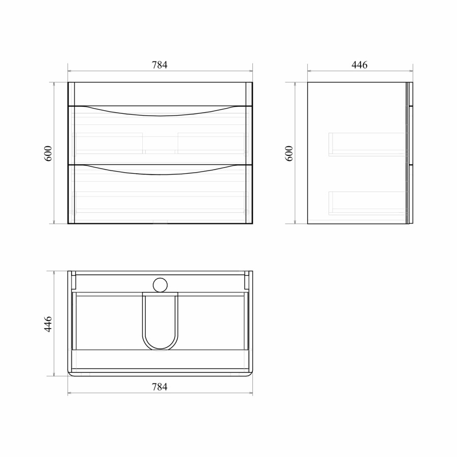 Mirsant Bravo 80 тумба с раковиной Adel УТ000087291