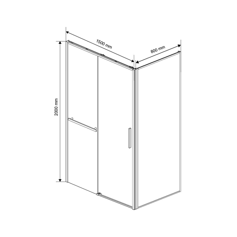 Vincea Slim Soft душевой уголок 150х80 см черный VSR-1SS8015CLB